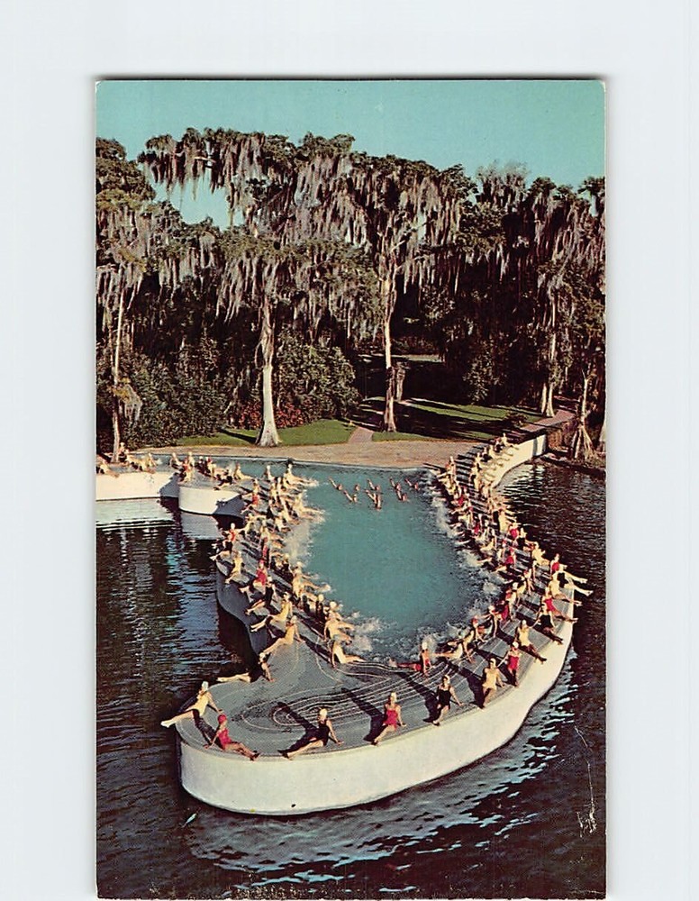 Postcard Esther Williams Swimming Pool Fabulous Floridas Cypress Gardens FL USA