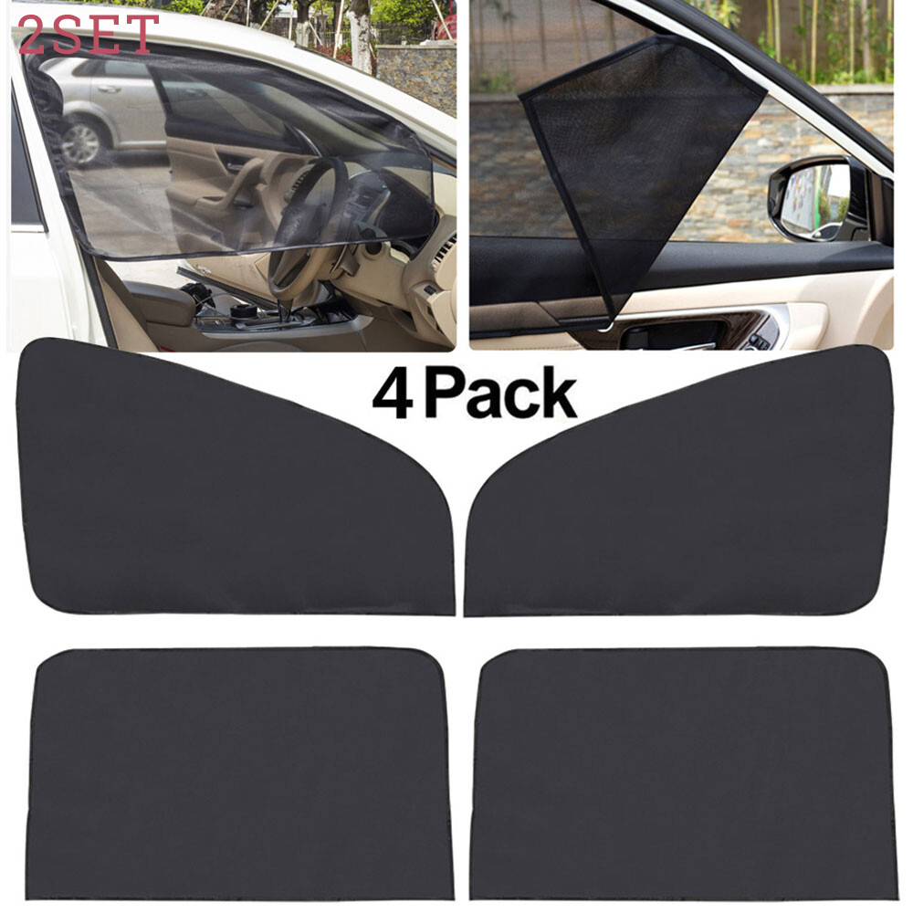 8 Magnetic Car Window Mesh Shades for Sun Protection and Ventilation