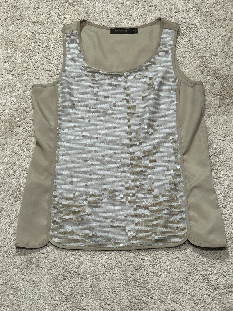 The Limited Womens Shirt Size XS Multicolor Sequin Classic Dressy Comfort