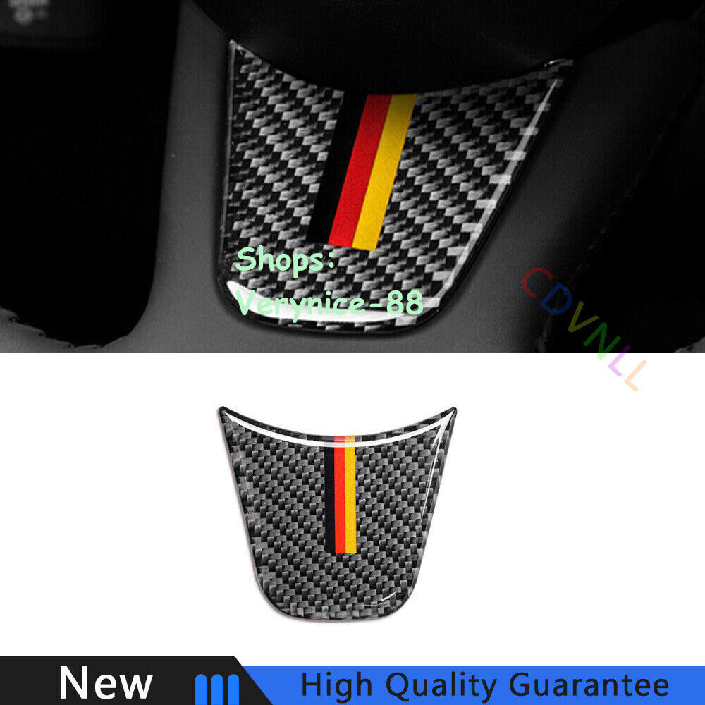 For Audi A4 A5 2017-2021 Real Carbon Fiber Steering Wheel Panel Cover Trim 1PCS
