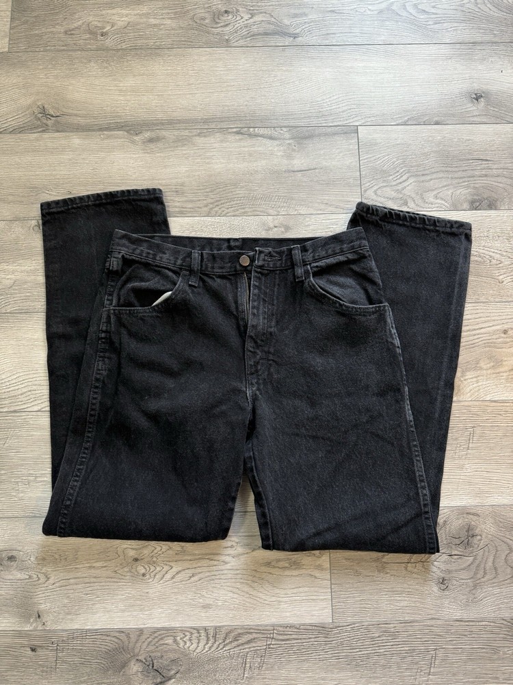 Rustler Men's Black Denim Jeans Size 32 x 32  Regular Fit