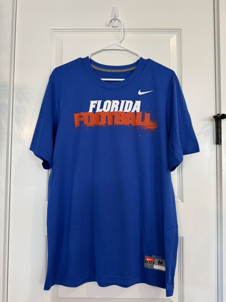 Men's Nike Florida Gators Dri-FIT Tee, Short Sleeve Crew Neck Shirt, Size M