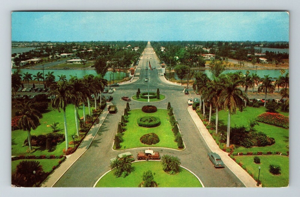 Hollywood FL-Florida, Aerial View From Hollywood Beach Hotel, Vintage Postcard