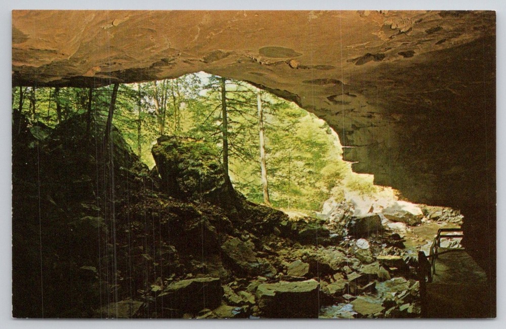 Carter Caves State Park KY Cascade Cave Exit Vintage Postcard Dexter Press