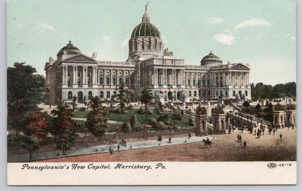 Vintage Pennsylvania State Capitol Harrisburg PA Postcard Early 1900s