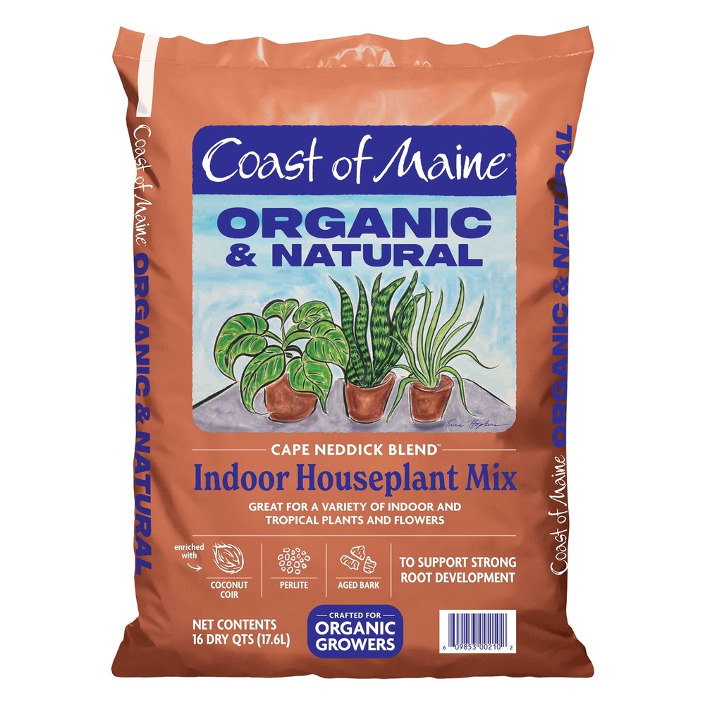 Coast of Maine Organic Cape Neddick Blend Indoor Houseplant Potting Mix, 16 Qt