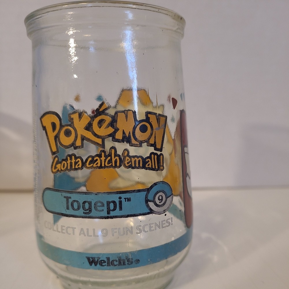 Pokémon Togepi Juice Glass • Welch's • Nintendo • 1999 • Vintage
