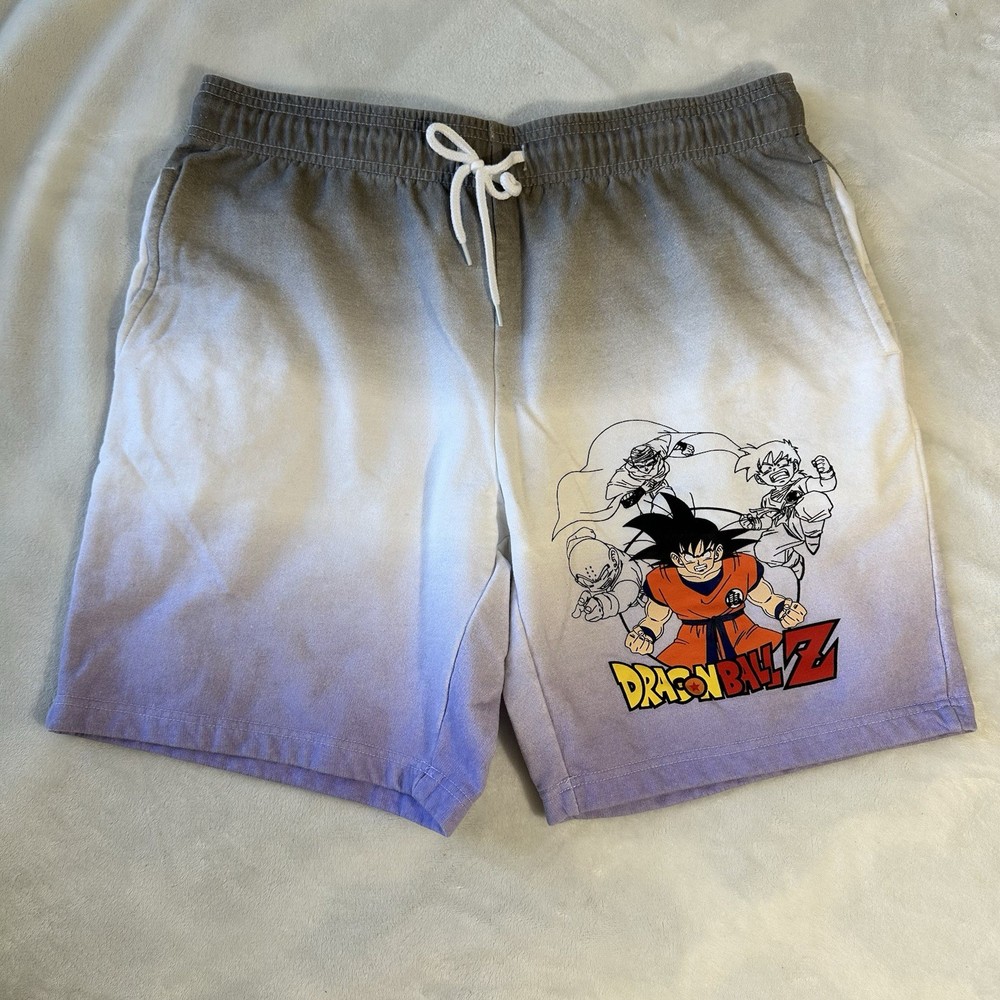 Dragon Ball Z Goku Color Fade Drawstring Sweat Shorts by Bioworld Men's Large