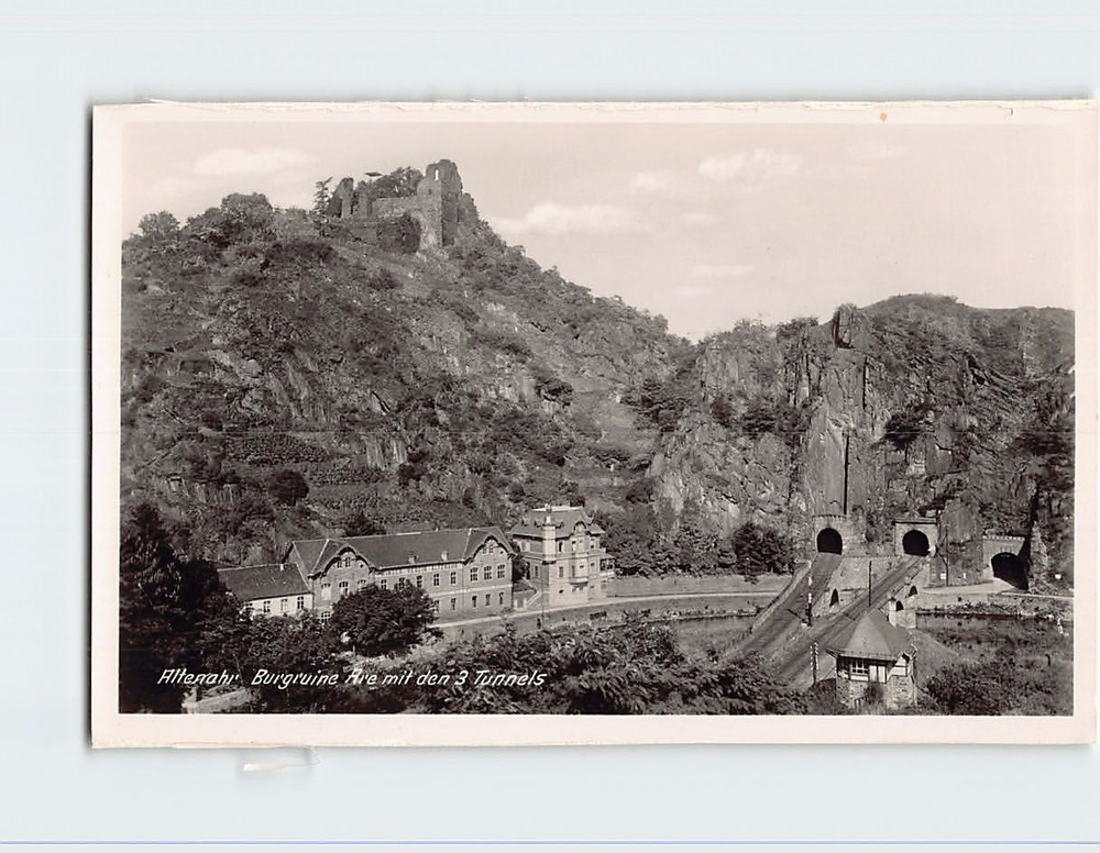 Postcard Burg Are Castle Ruin Altenahr Germany