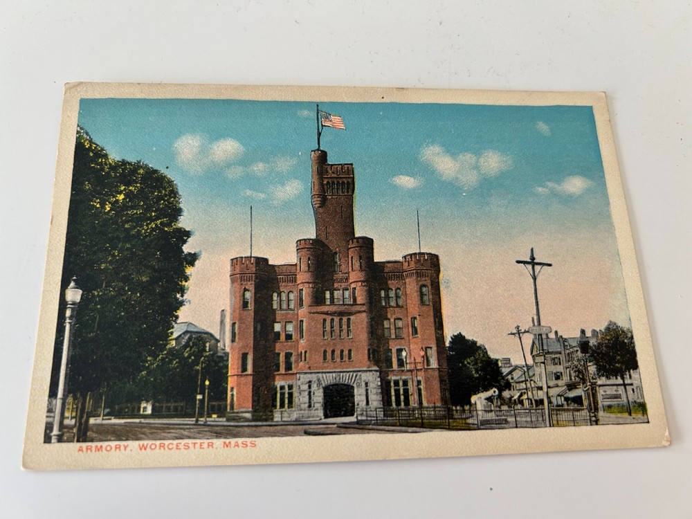 Armory Worcester Massachusetts MA Postcard