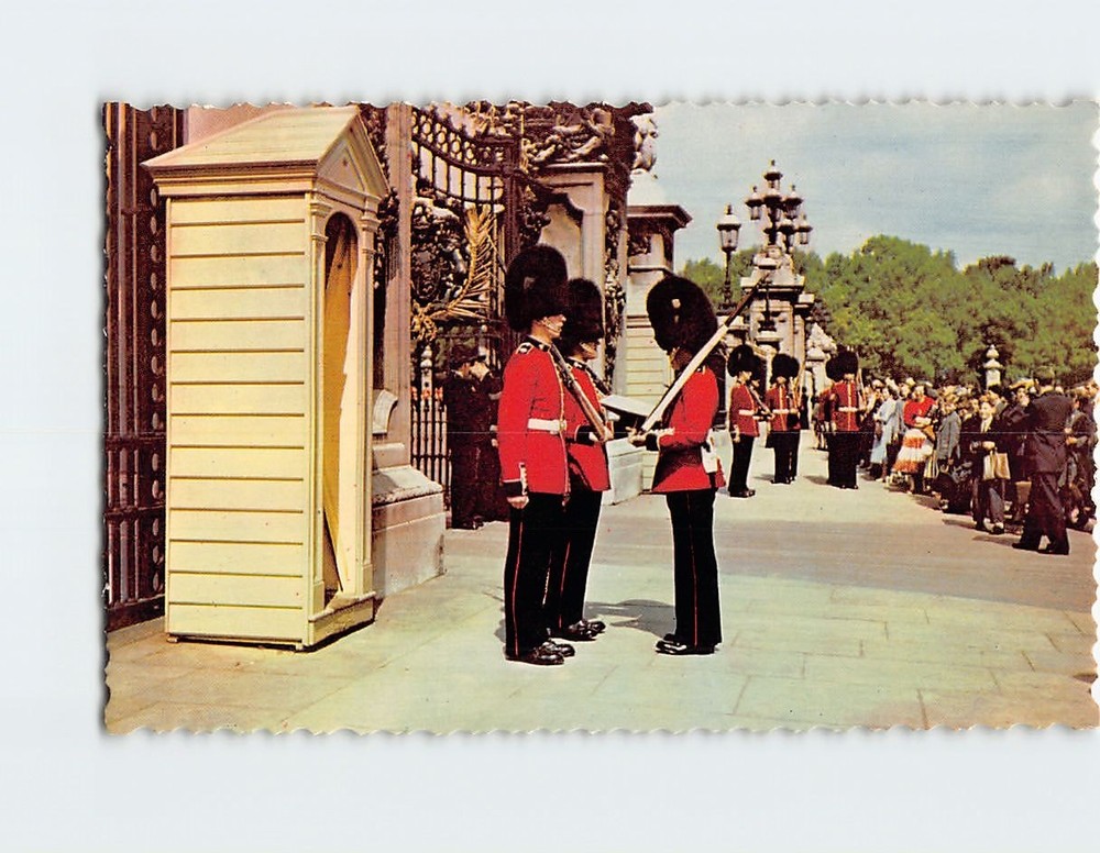 Postcard Changing the Guard at Buckingham Palace London England