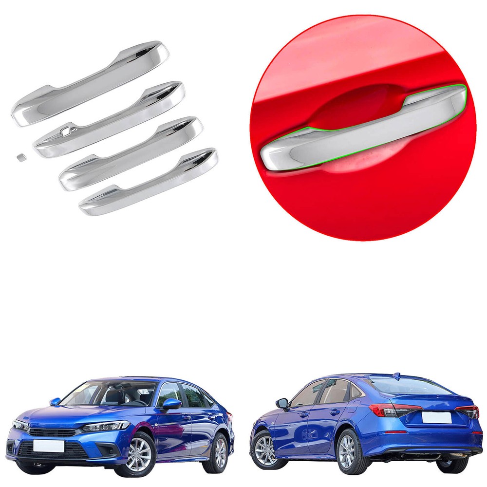 For Honda 11th Civic Gen 2022+ HR-V ABS Chrome Exterior Side Handle Cover Trim
