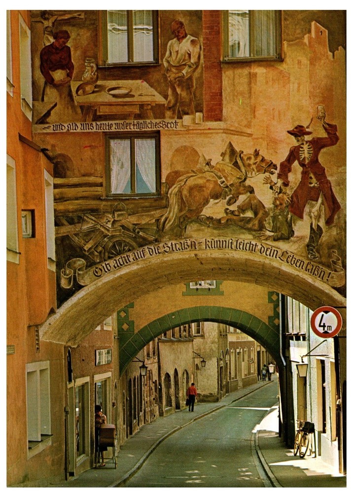 POSTCARD Vintage Burghausen Salzach Germany