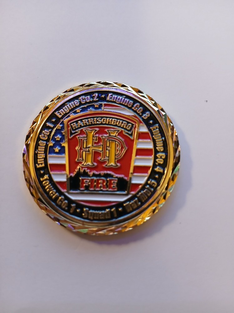 Harrisonburg Fire Company hazmat squad tower Department Virginia VA Coin rare