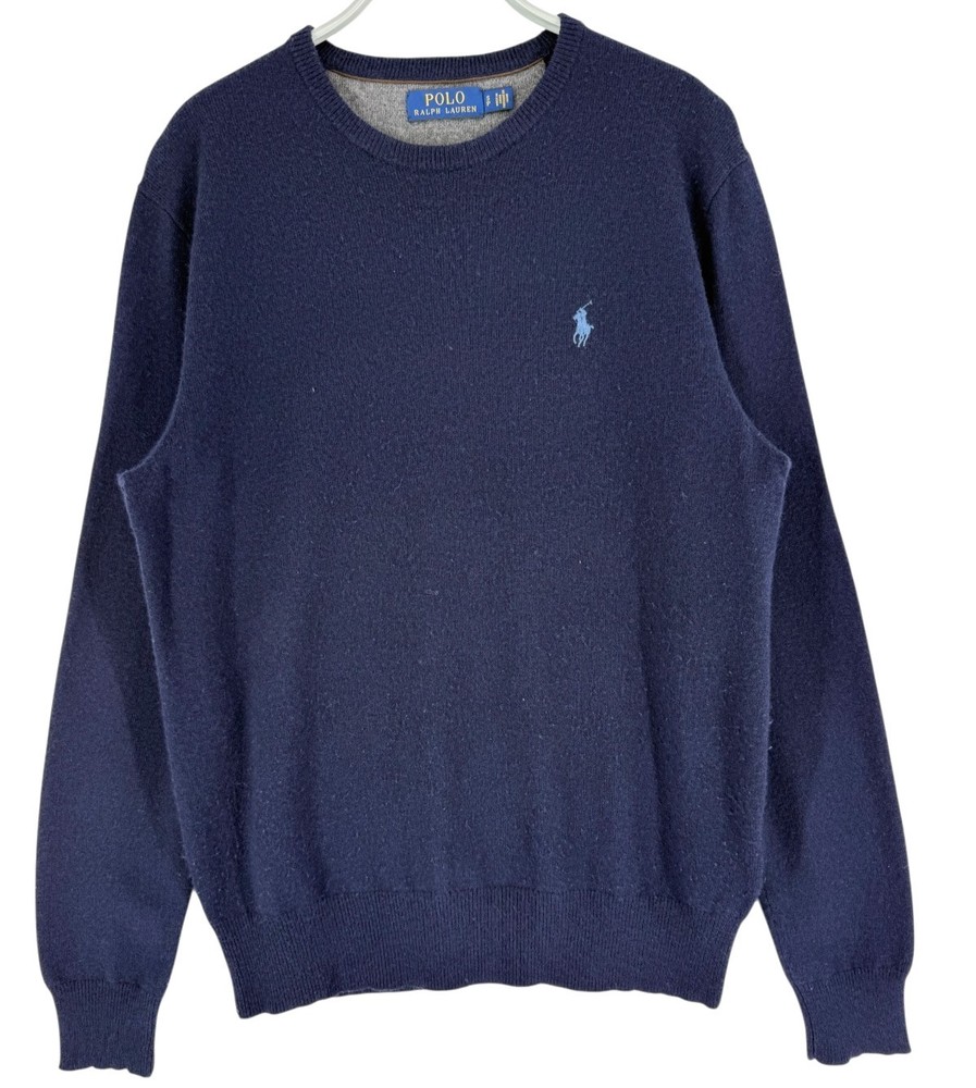 Polo Ralph Lauren Men 100% Wool Jumper Pullover Sweater Size S