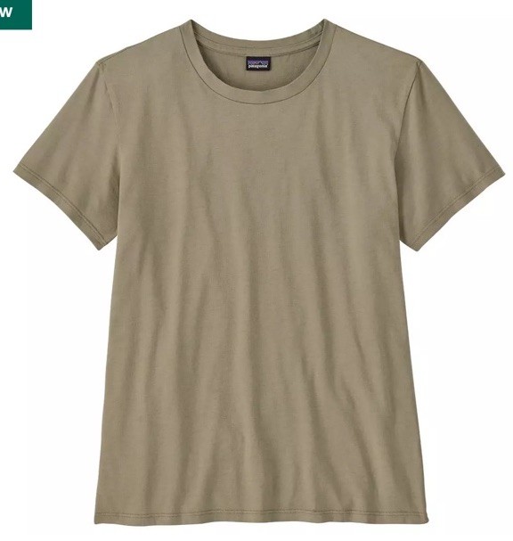 New Patagonia Women Alpine Organic Tshirt Top Medium M Organic Cotton Green
