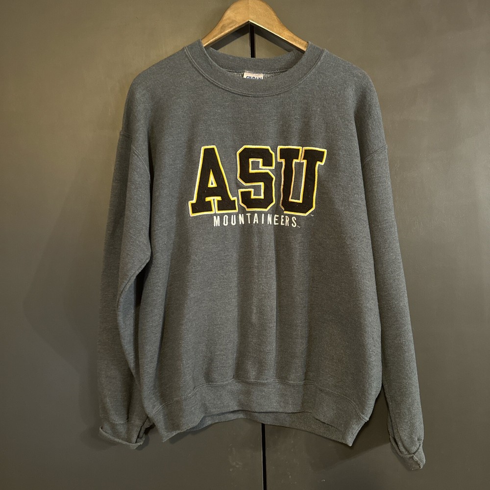 Vintage App State Mountaineers Sweatshirt Men Medium Crew Neck Sweater Nice ASU