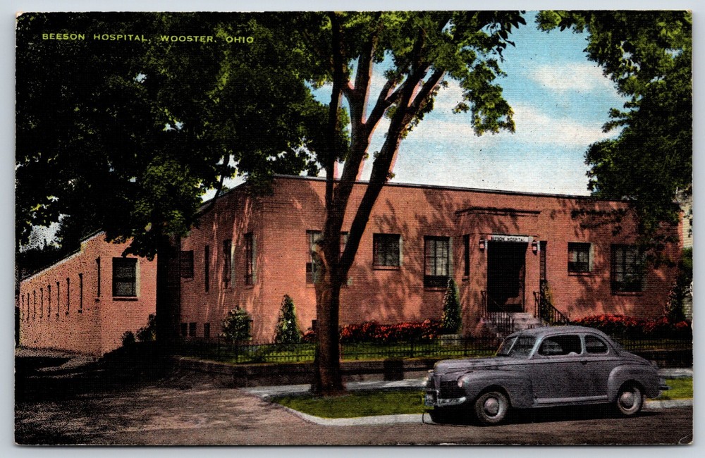 Postcard Beeson Hospital, Wooster Ohio Unposted