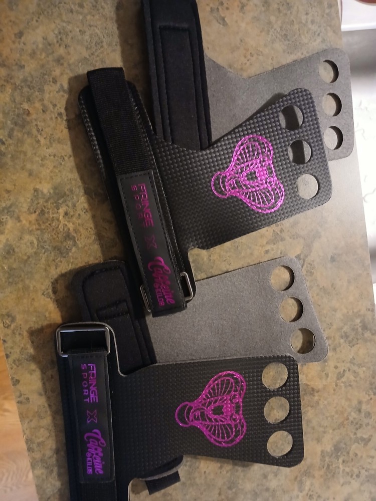 2 Sets FRINGE 2 hole hand grips great for CrossFit, Gymnastics, Weightlifting