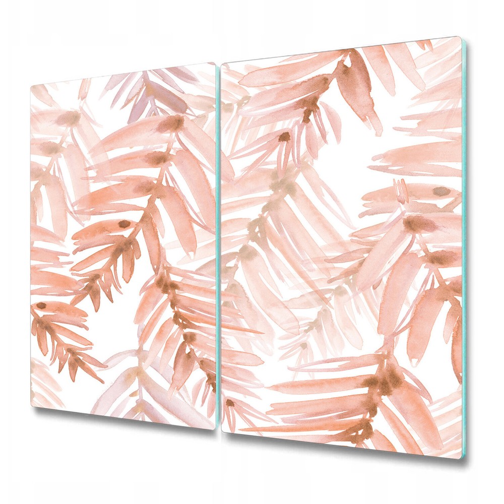 Glass Chopping Cutting Board Worktop Saver Soft Leaves Floral Flowers 2x30x52