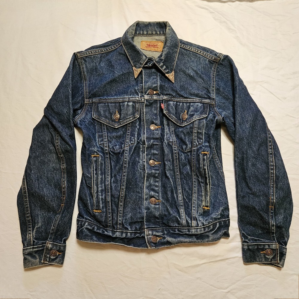 Vintage Levi's Denim Jacket Made In U.S.A. Size 36 WPL 423 Customized Trucker