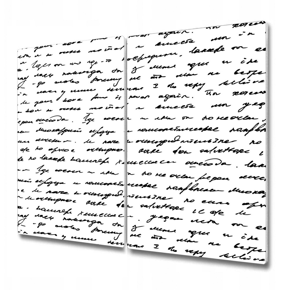 Glass Surface Protector Worktop saver Letters handwriting white 2x30x52