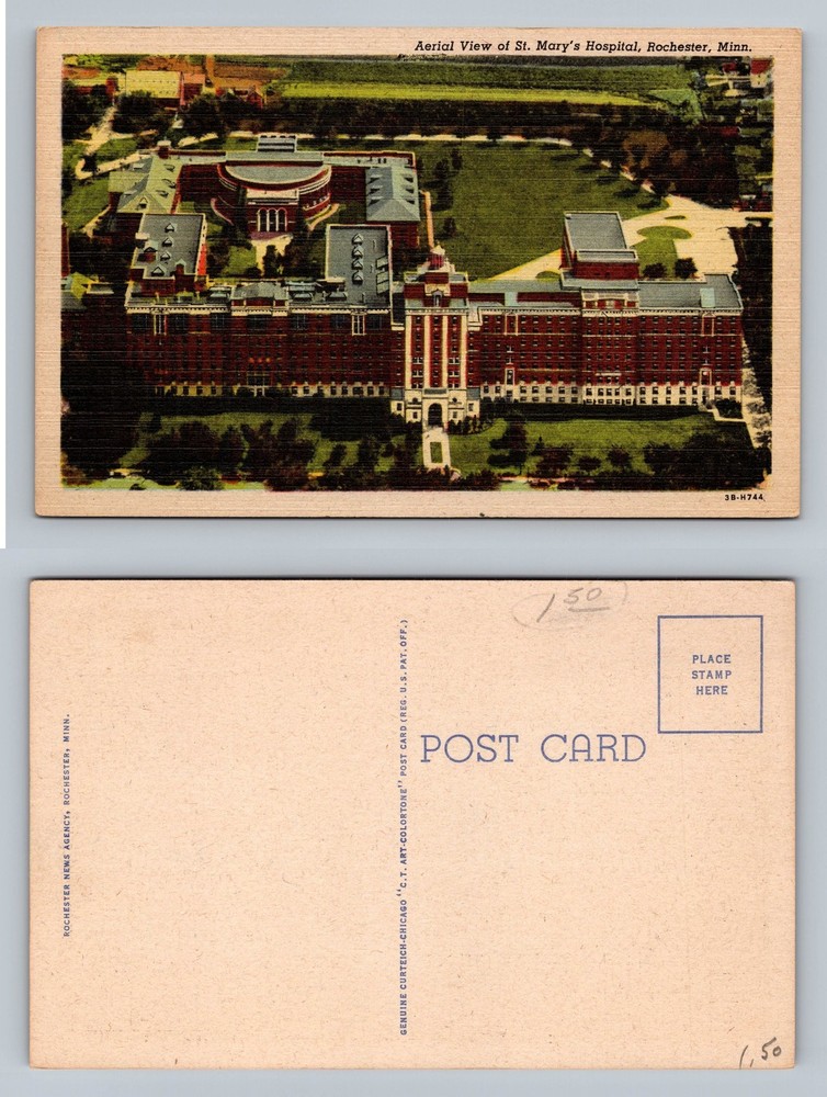 Rochester, MN-Minnesota, St Mary's Hospital Aerial View Post Vintage Postcard