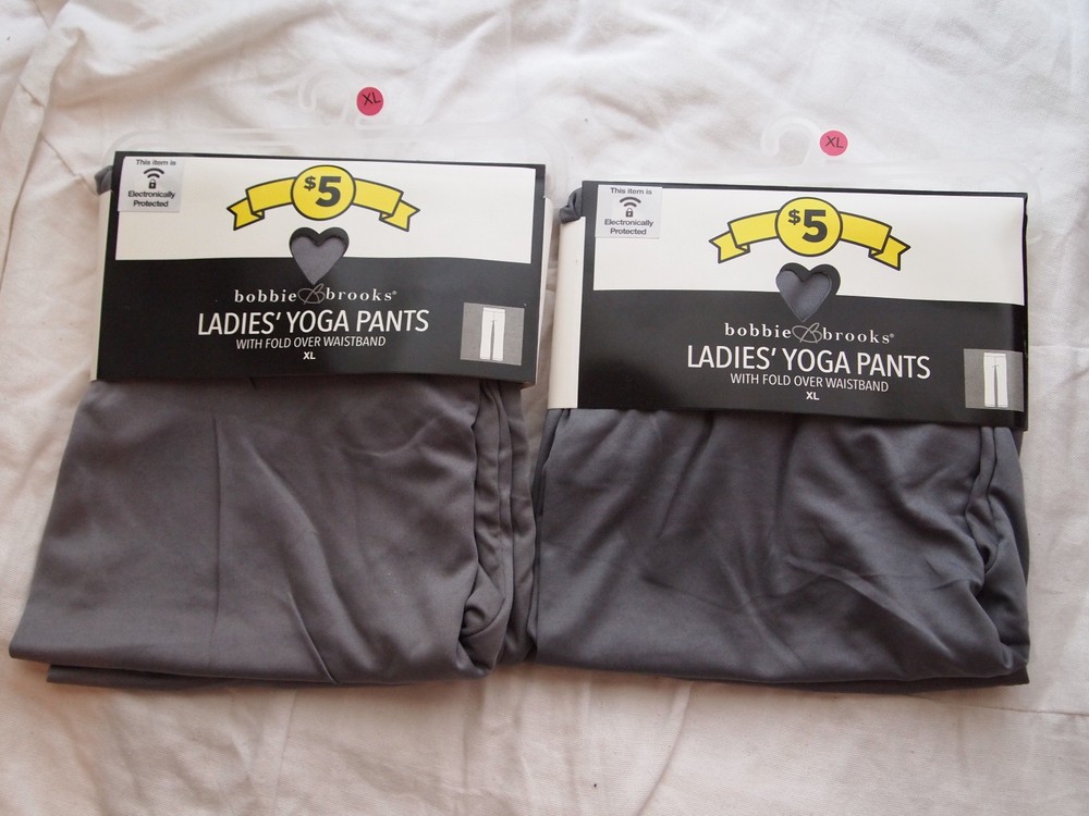 2pc Gray Bobbie Brooks  Gym / Yoga Pants For Ladies Size XL Lot