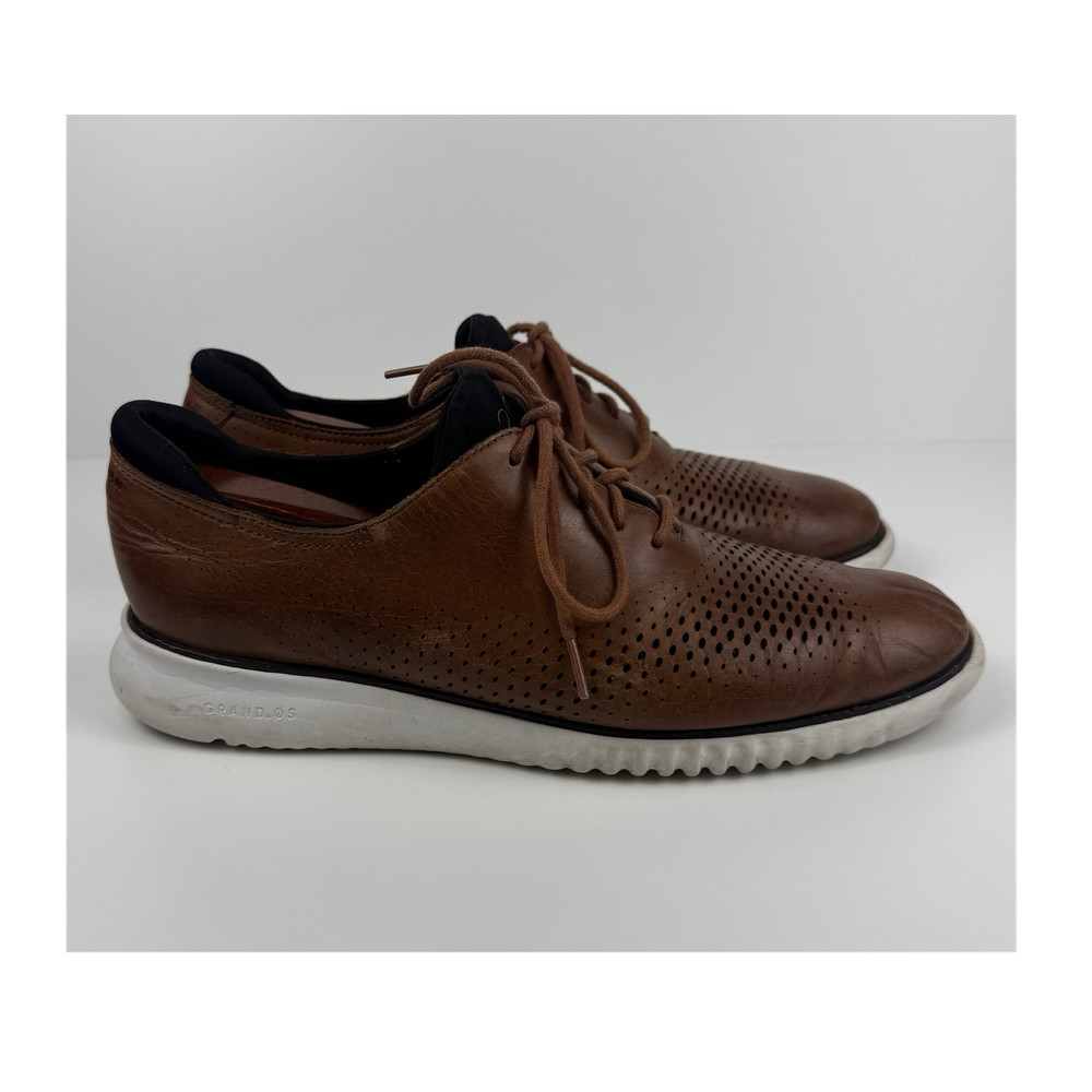 Cole Haan Grand.OS Brown Perforated Oxford Shoes Men’s 11.5M Leather
