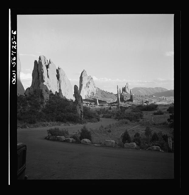 Colorado Garden of the Gods 1930s sandstone rock formations landscape