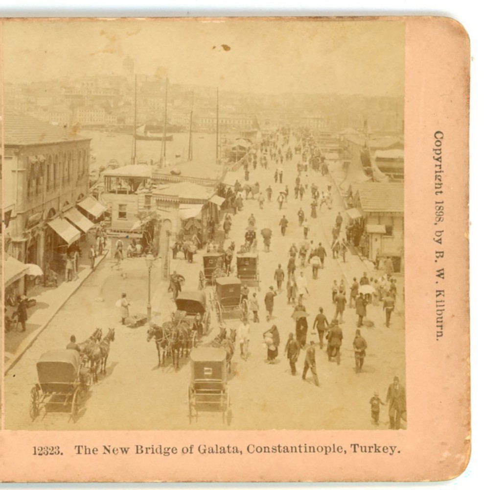 New Bridge Galata Constantinople Turkey Kilburn Stereoview