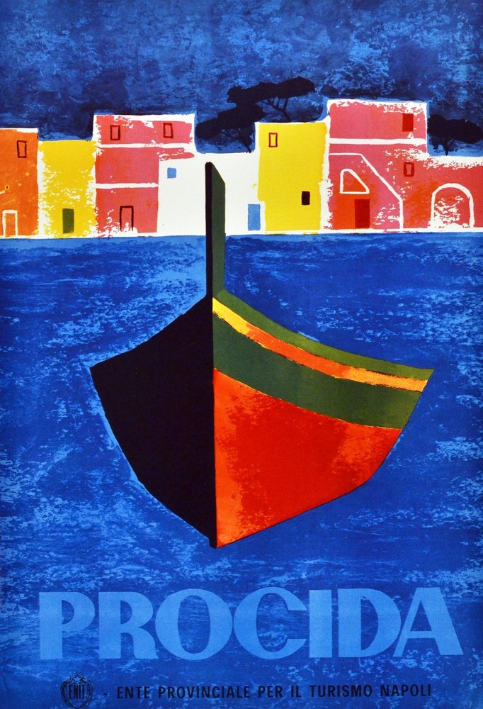 Decoration Poster.Home Room Interior design.Travel Italy.Procida.6514