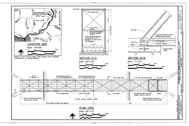 HAER OHIO,83-MOR.V,1- (sheet 2 of 4) - Millgrove Road Bridge, Spanning Little