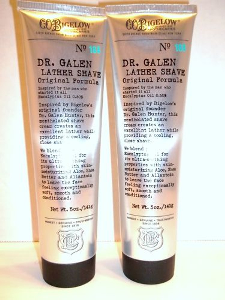 C.O. Bigelow Dr. Galen No.168 Lather Shave, 5oz NEW x 2