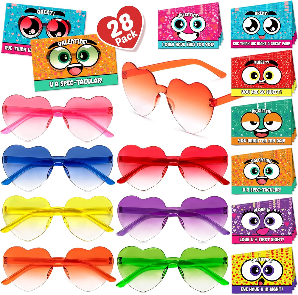 キッズスクール用バレンタインデーカード 28パック キッズスクール用バレンタインカード W