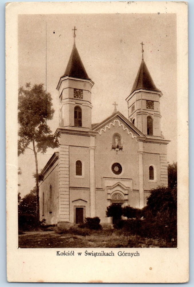Lesser Poland Poland Postcard The Church in Świątniki Górne c1920's Antique