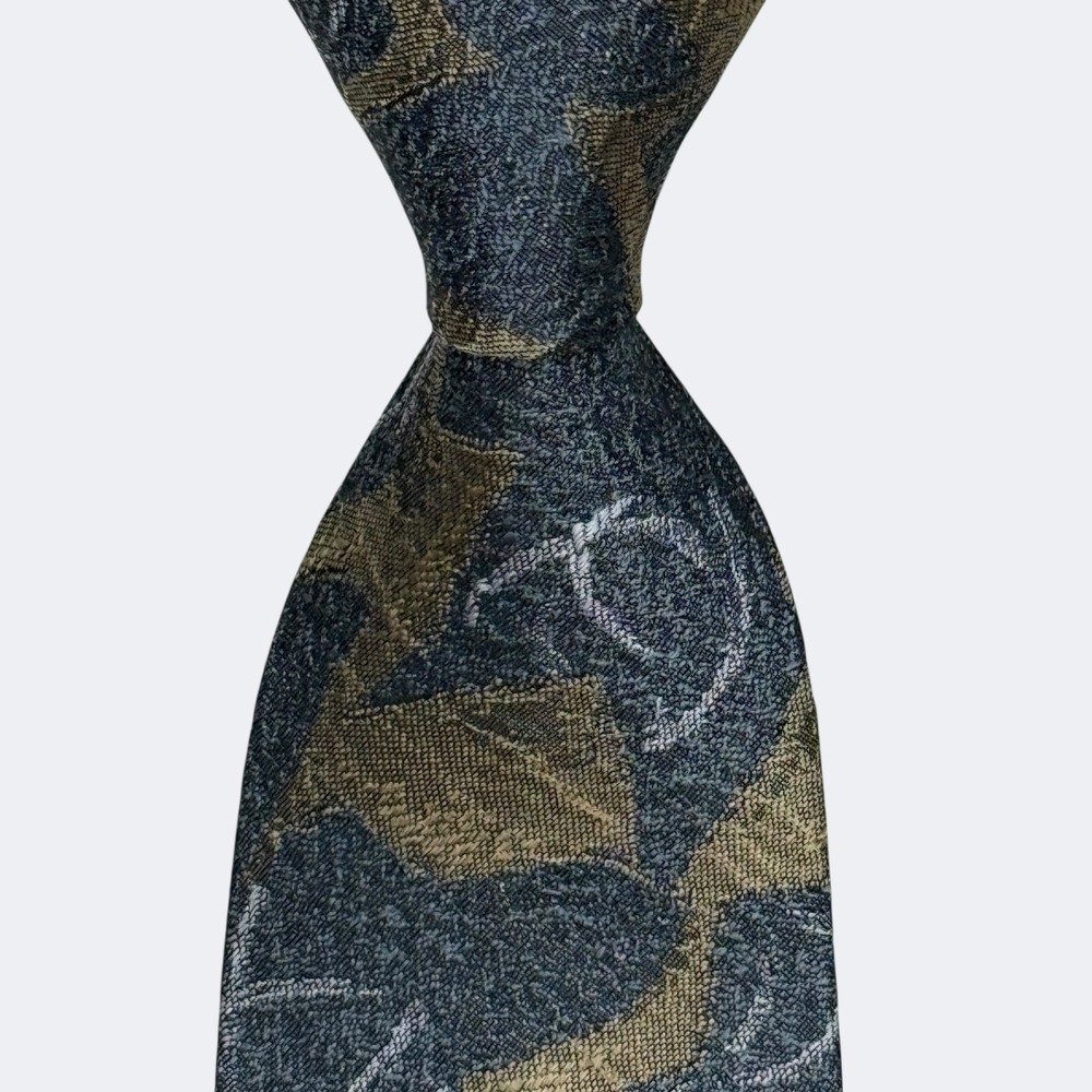 Issey Miyake Tie Silk Vintage Necktie Batik Design Multi Color Made In Japan
