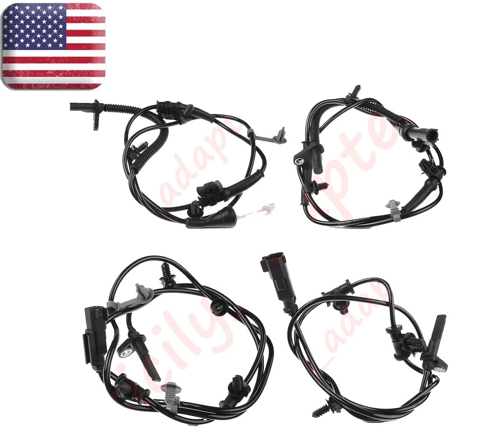 4 ABS Wheel Speed Sensors Set for Ford Edge 11-13 & Lincoln MKX 11-15 – Front & Rear Pair