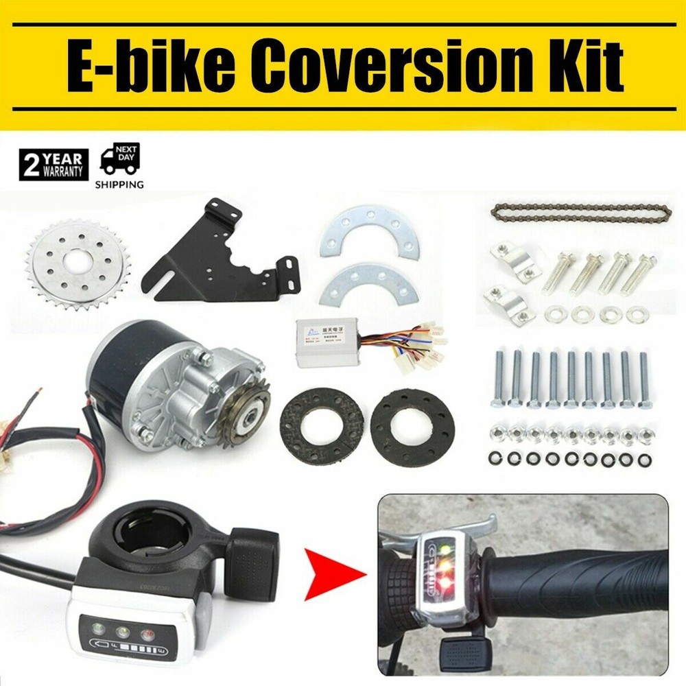 250W 24V E-Bike Left Side Drive Motor Thumb Kit Mountain Bike Conversion Custom