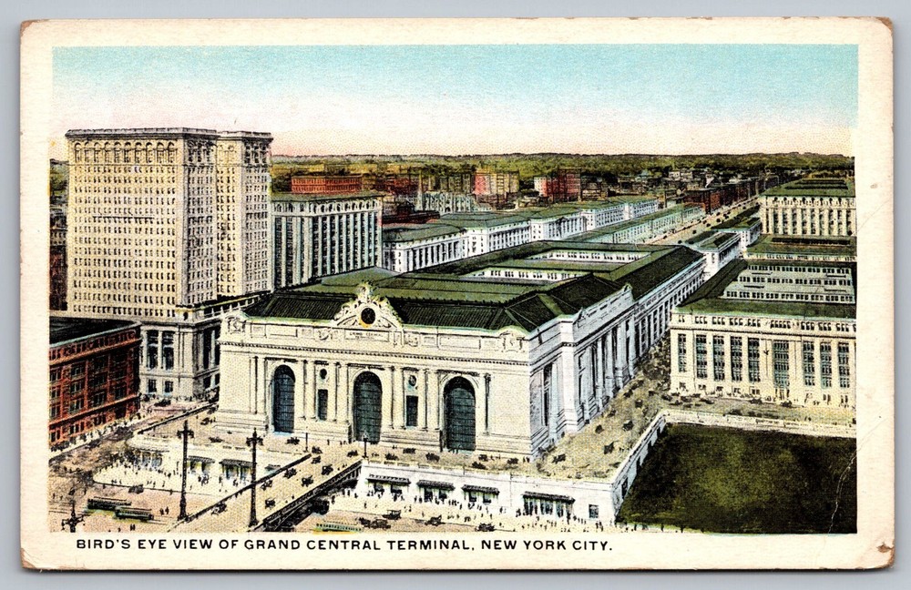 Grand Central Terminal Railroad Station, New York City vintage postcard