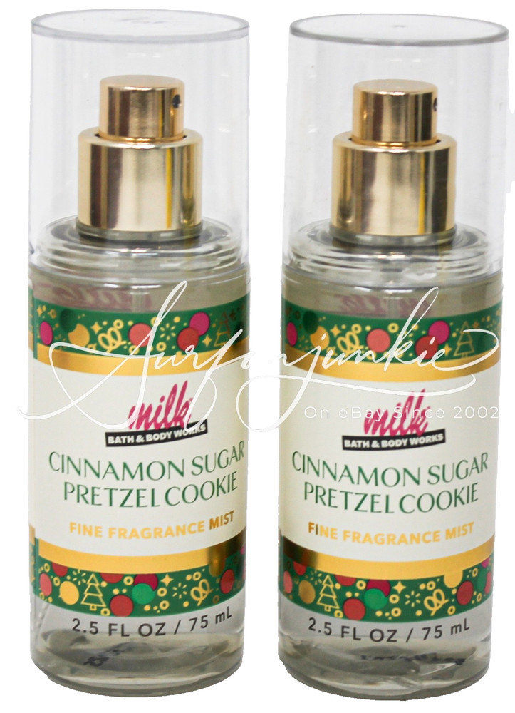 Bath & Body Works Cinnamon Sugar Pretzel Cookie Travel Mini Spray Mist 2.5oz 2pc