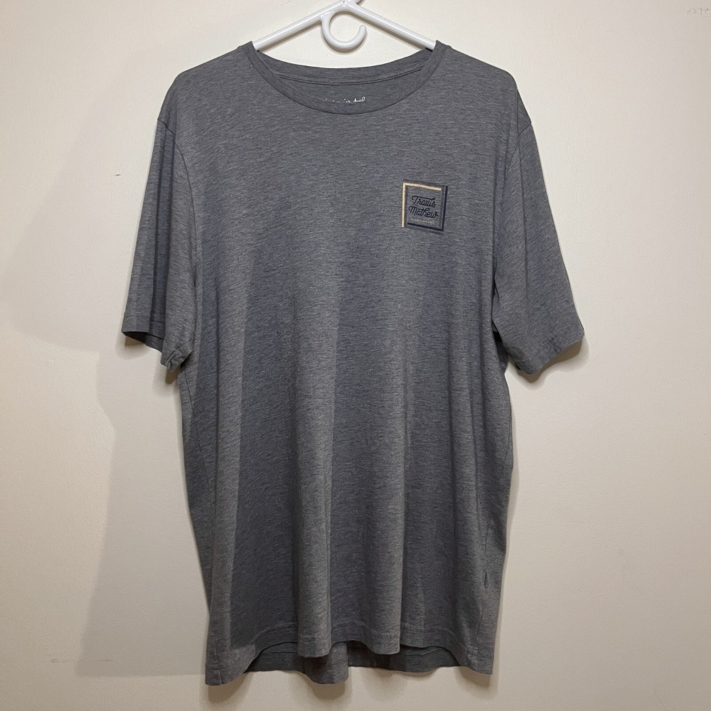 Travis Mathew T-Shirt Men's Large Heather Gray Short Sleeve Crew Neck