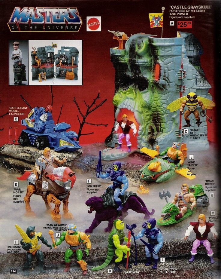 Vintage Mattel He-Man Toy Reproduction Poster Print 17x12 Advertising