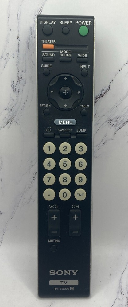 Sony RM-YD026 Original OEM TV Replacement Remote Control Black Tested  