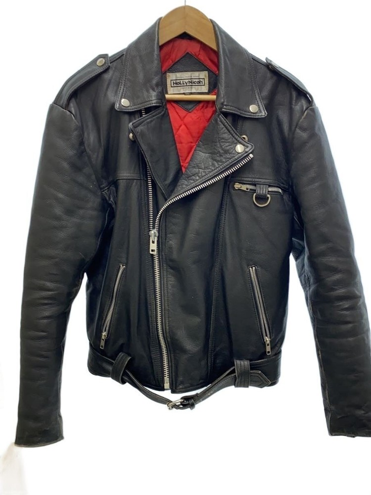 Leather Jacket Blouson/Ll/Cowhide/Blk/Plain 3505