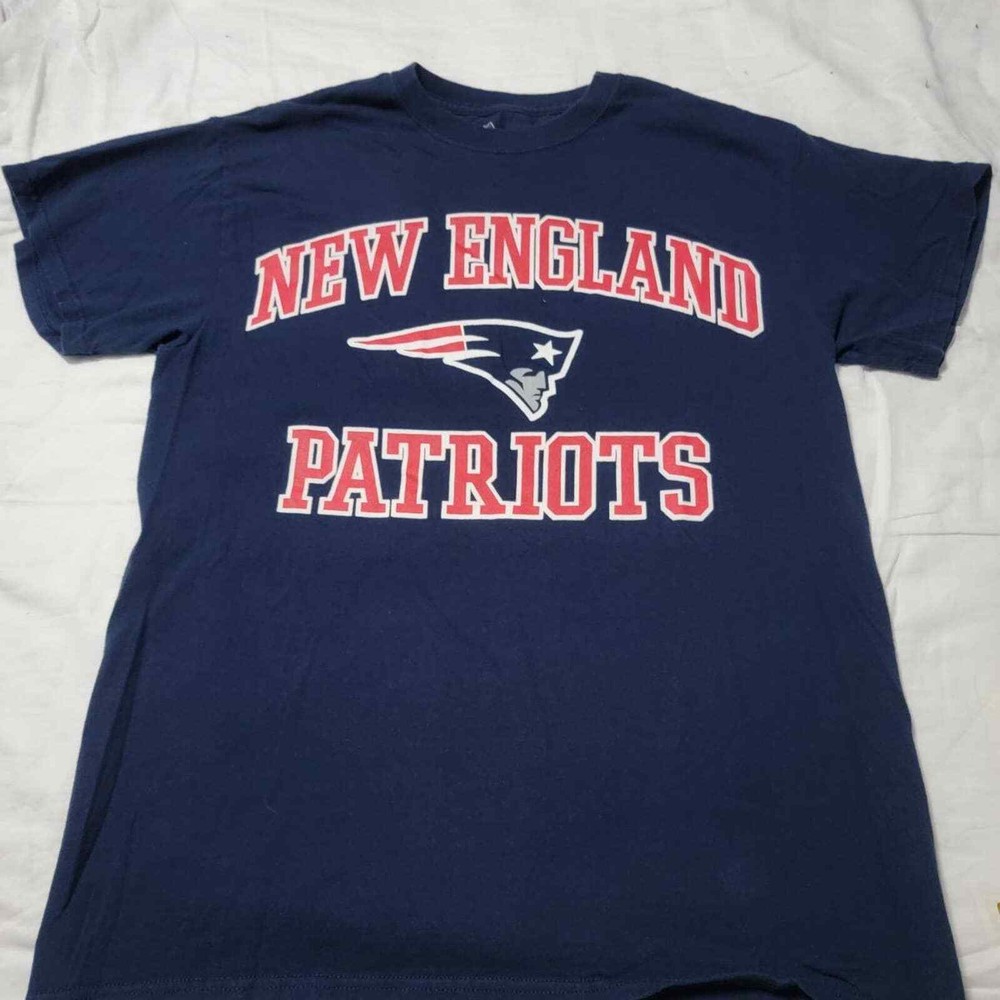 Majestic New England Patriots Mens Medium Navy Blue NFL Graphic T-Shirt