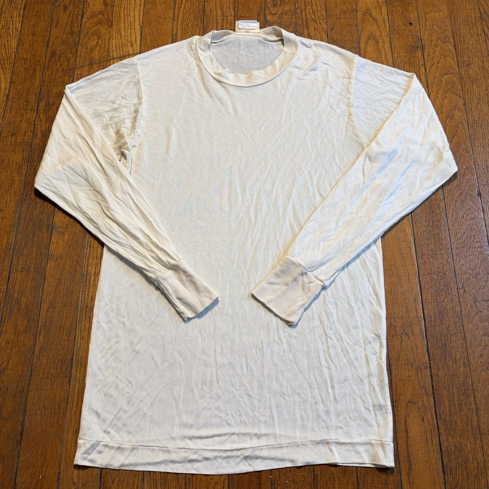 Vintage L.L. Bean 100% Silk Base Layer T-Shirt Womens Size M Long Sleeve