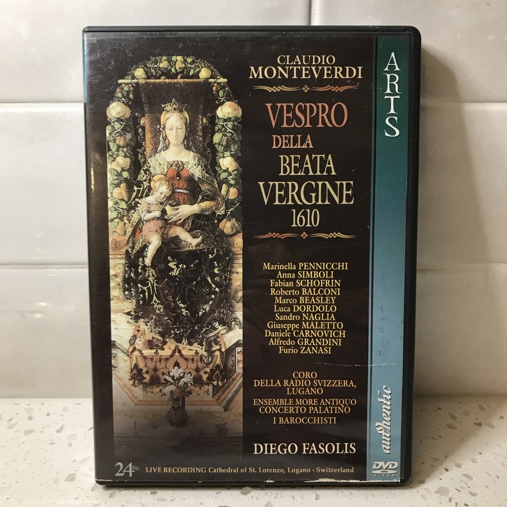 DVD Monteverdi / Diego Fasolis Vespro Della Beata Vergin ARTS Music NO BOOKLET