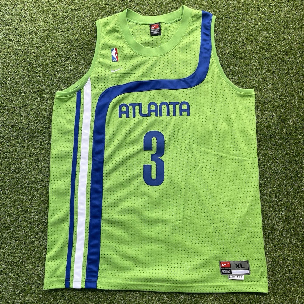 Vintage Nike Atlanta Hawks Shareef Abdur-Rahim Swingman Jersey Mens XL Green