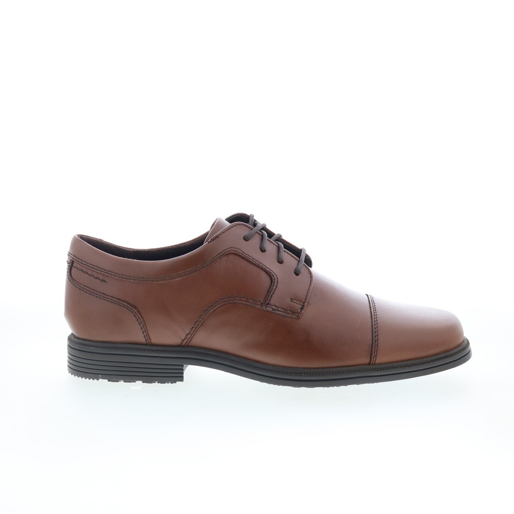 Rockport Taylor Cap Toe CI1053 Mens Brown Oxfords & Lace Ups Cap Toe Shoes